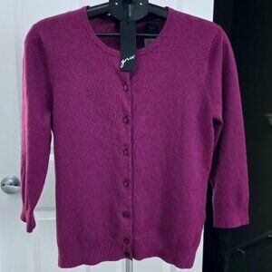 NWT GNW purple cardigan sz small